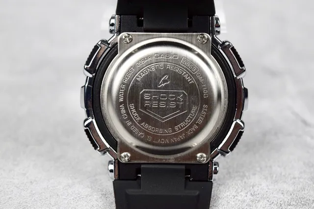 Casio G-Shock Silver Black Metallic Case Analog-Digital Chronograph Watch 7