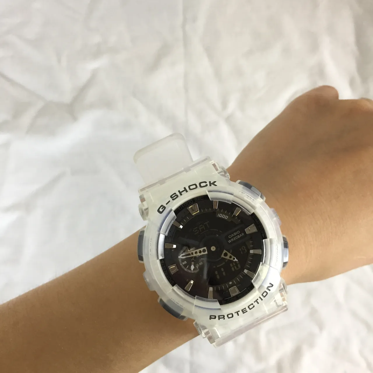 Casio G-Shock Transparent Resin Black Dial Sports Watch 6