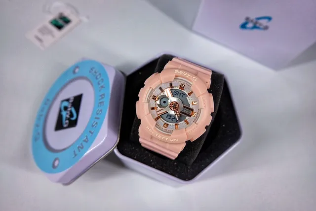 Casio Pink Gold Analog-Digital Resin Case Watch 4