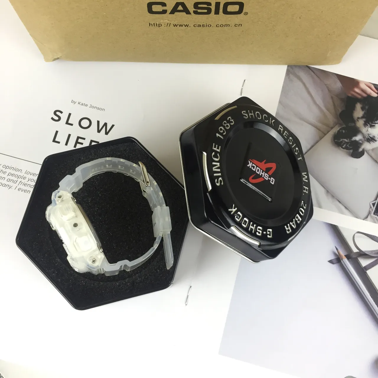 Casio Transparent Gray Resin Analog-Digital Dial Sports Watch 5