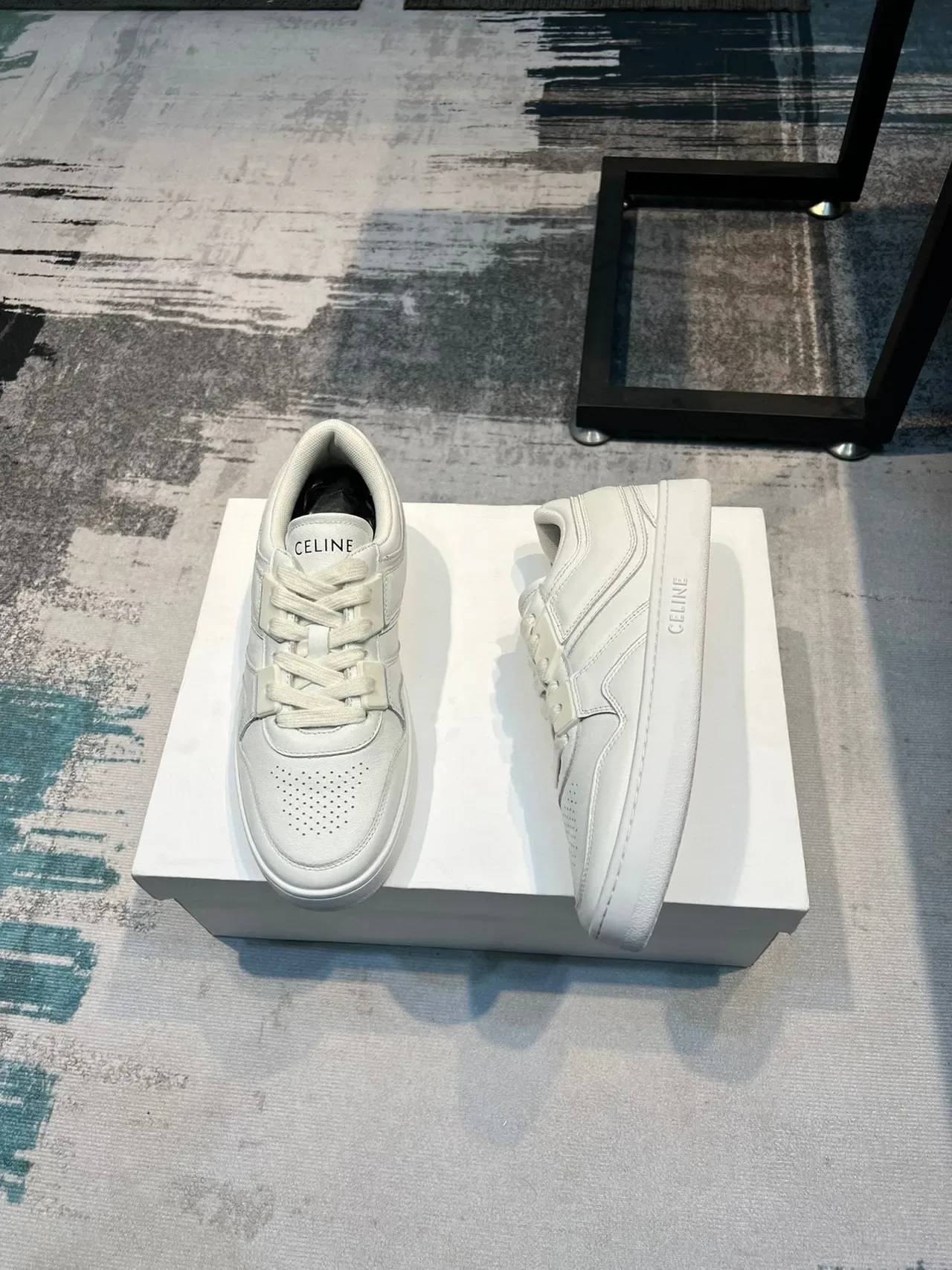 Celine CT-01 Sneakers lifestyle en cuir blanc 4
