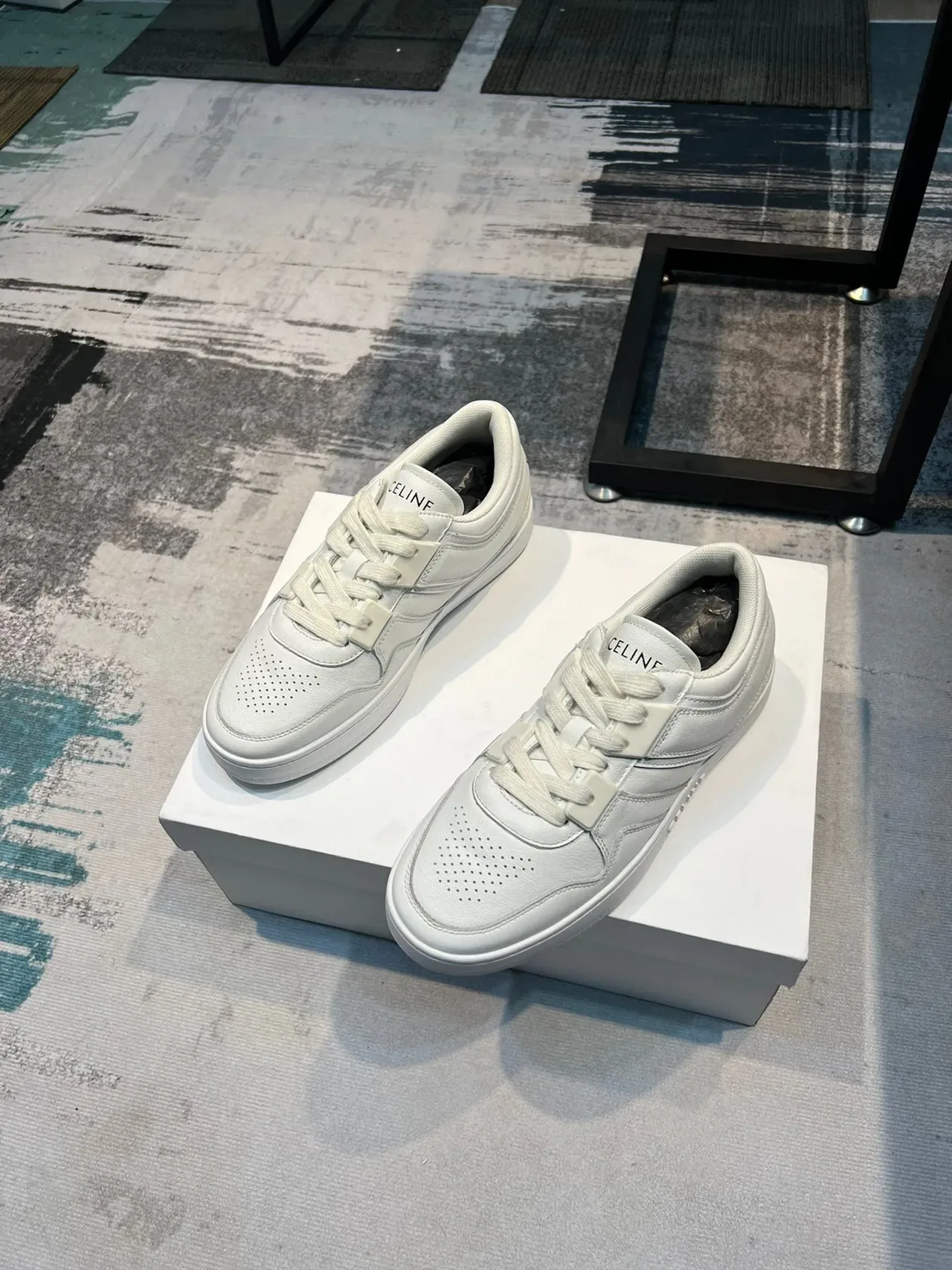 Celine CT-01 Sneakers lifestyle en cuir blanc 5