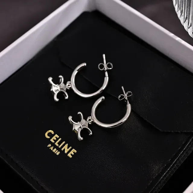 Celine Triomphe Fleur-de-Lis চাঁদি পেন্ডেন্ট নেকলেস 3