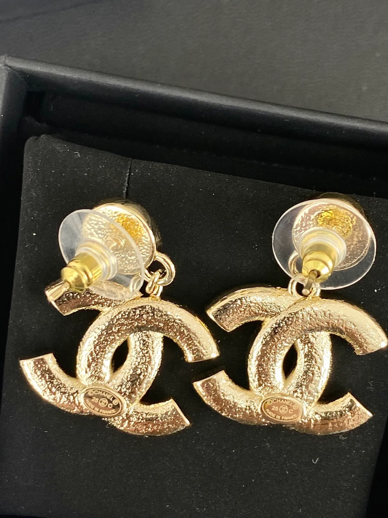 Chanel CC Logo Pearl and Crystal Drop Earrings 3