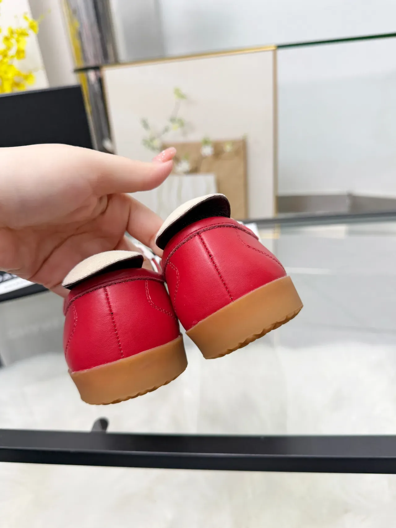 Chanel CC Sneaker Red and White Lifestyle Sneakers 2