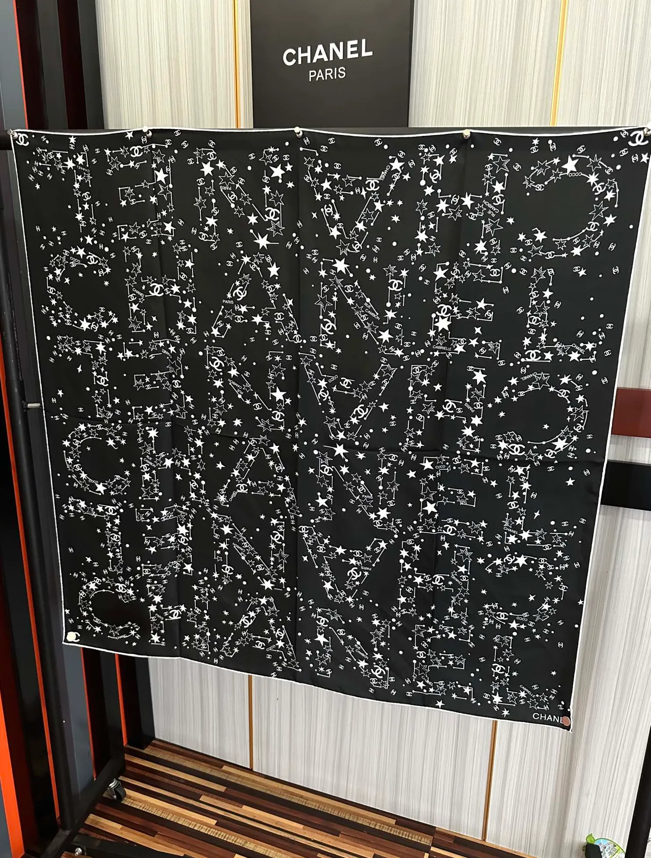 Chanel Constellation Print Silk Scarf 3