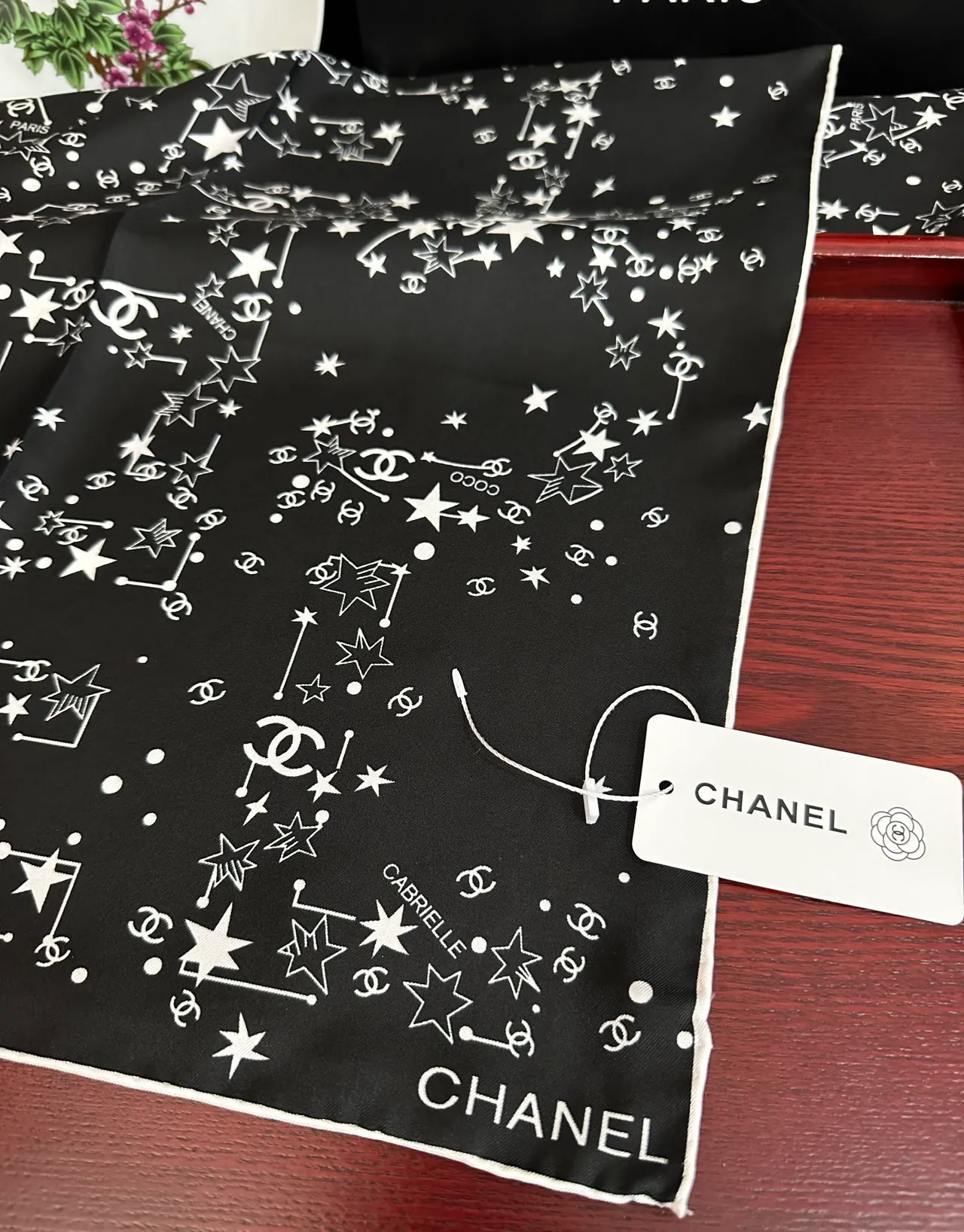 Chanel Constellation Print Silk Scarf 4