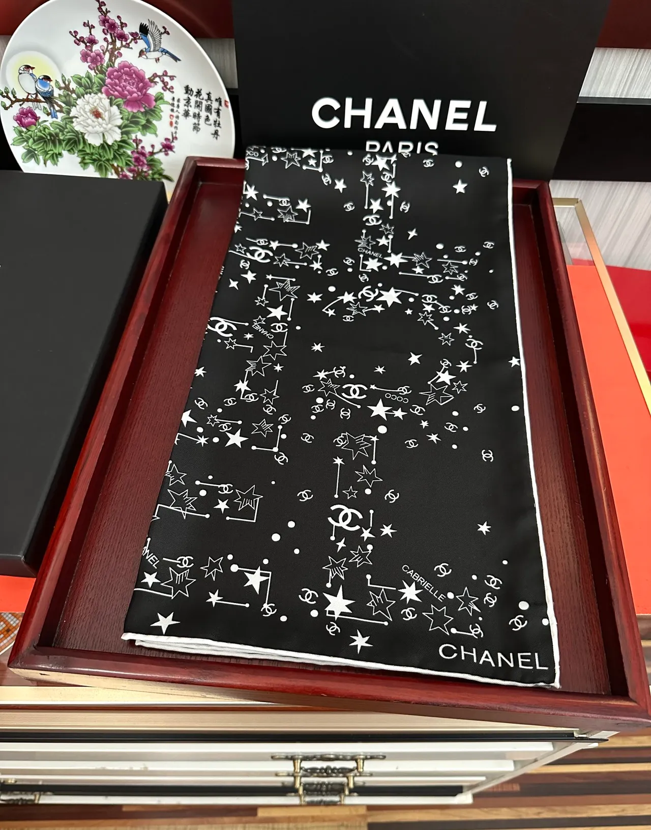 Chanel Constellation Print Silk Scarf 8