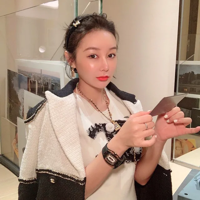 Chanel Gold Black Multi-Charm Layered Chain Interlocking CC Logo Necklace 5