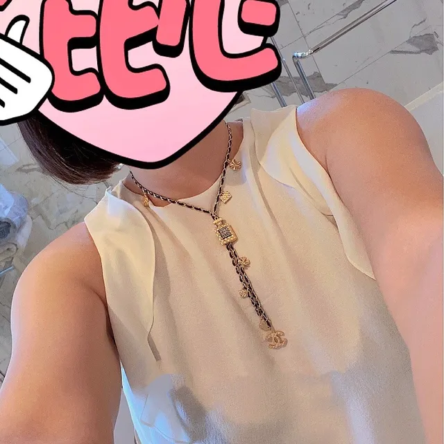 Chanel Gold Black Multi-Charm Layered Chain Interlocking CC Logo Necklace 7