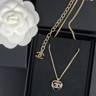 Chanel Gold-Tone Heart Pendant and CC Charm Necklaces
