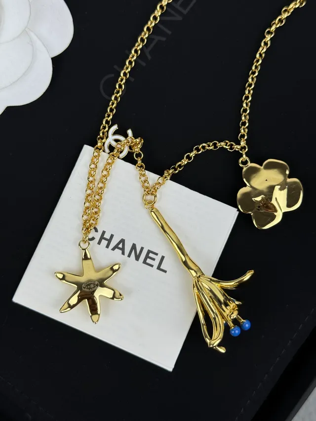 Chanel Multi-Charm Enamel and Gold-Tone Necklace 7