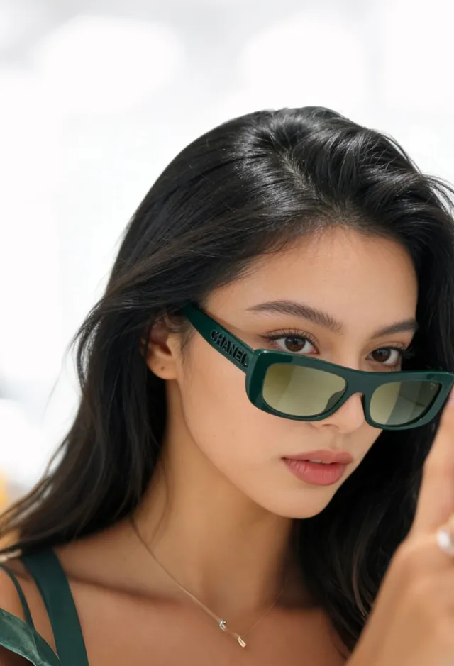 Chanel White Gray Matte Acetate Gradient Lenses Sunglasses 3