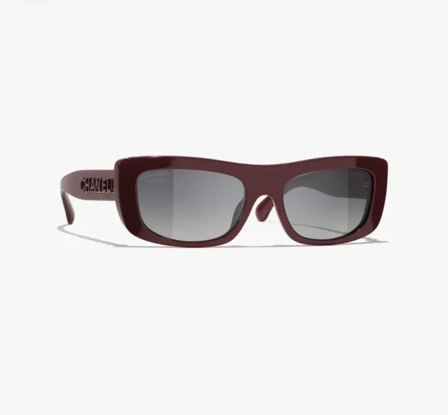 Chanel White Gray Matte Acetate Gradient Lenses Sunglasses 6