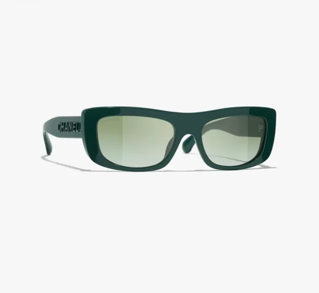 Chanel White Gray Matte Acetate Gradient Lenses Sunglasses 7