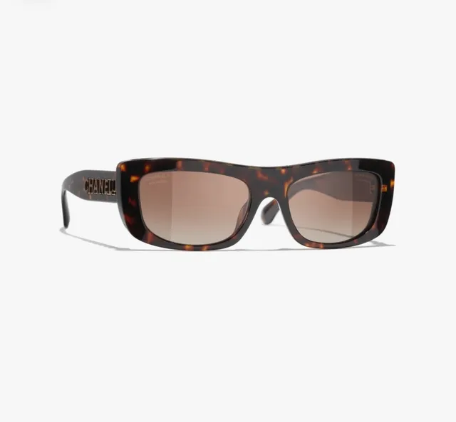 Chanel White Gray Matte Acetate Gradient Lenses Sunglasses 9