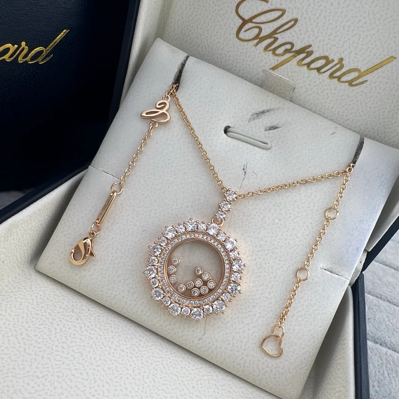 Chopard Happy Diamonds Pavé Diamond Rotating Locket Necklace 3