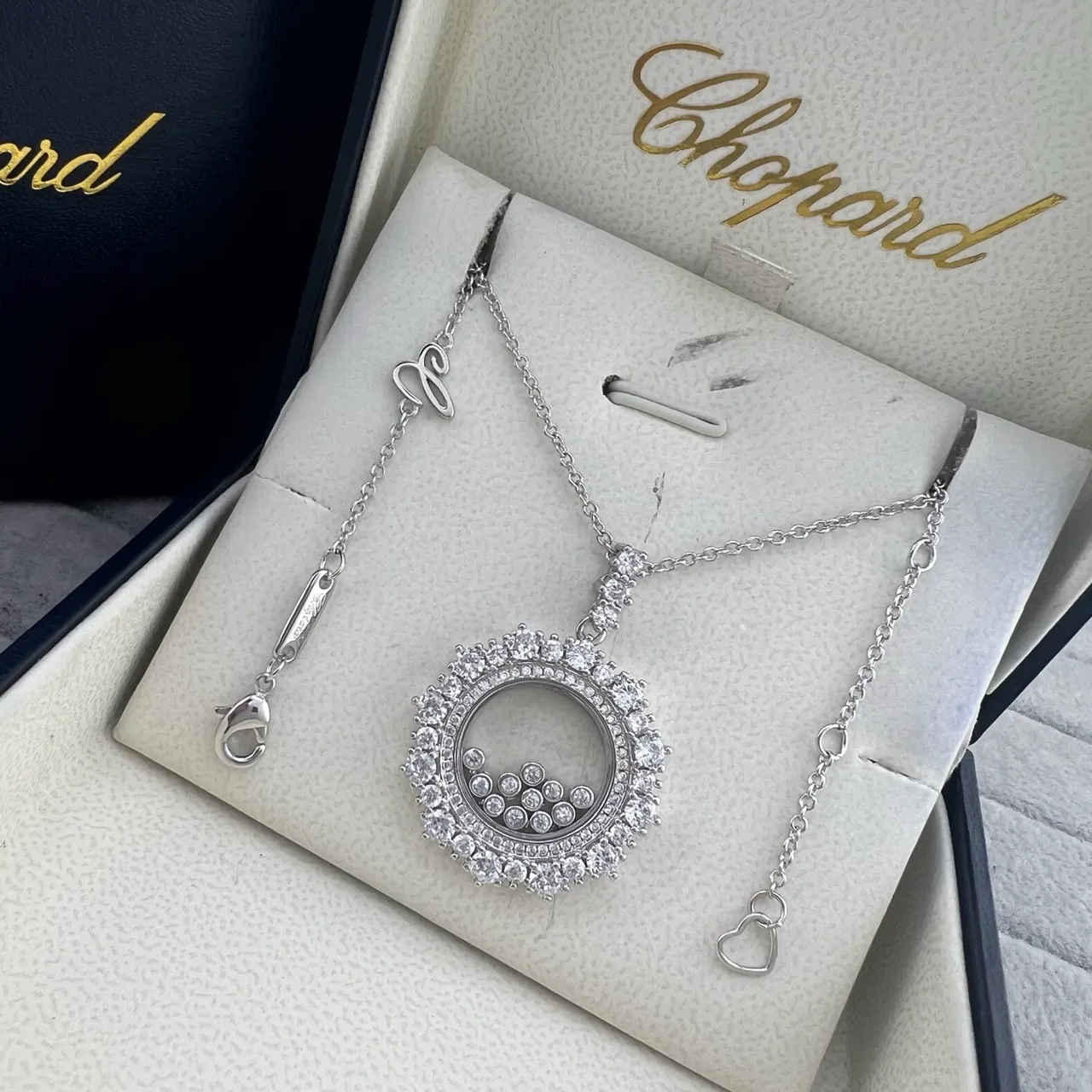 Chopard Happy Diamonds Pavé Diamond Rotating Locket Necklace 4