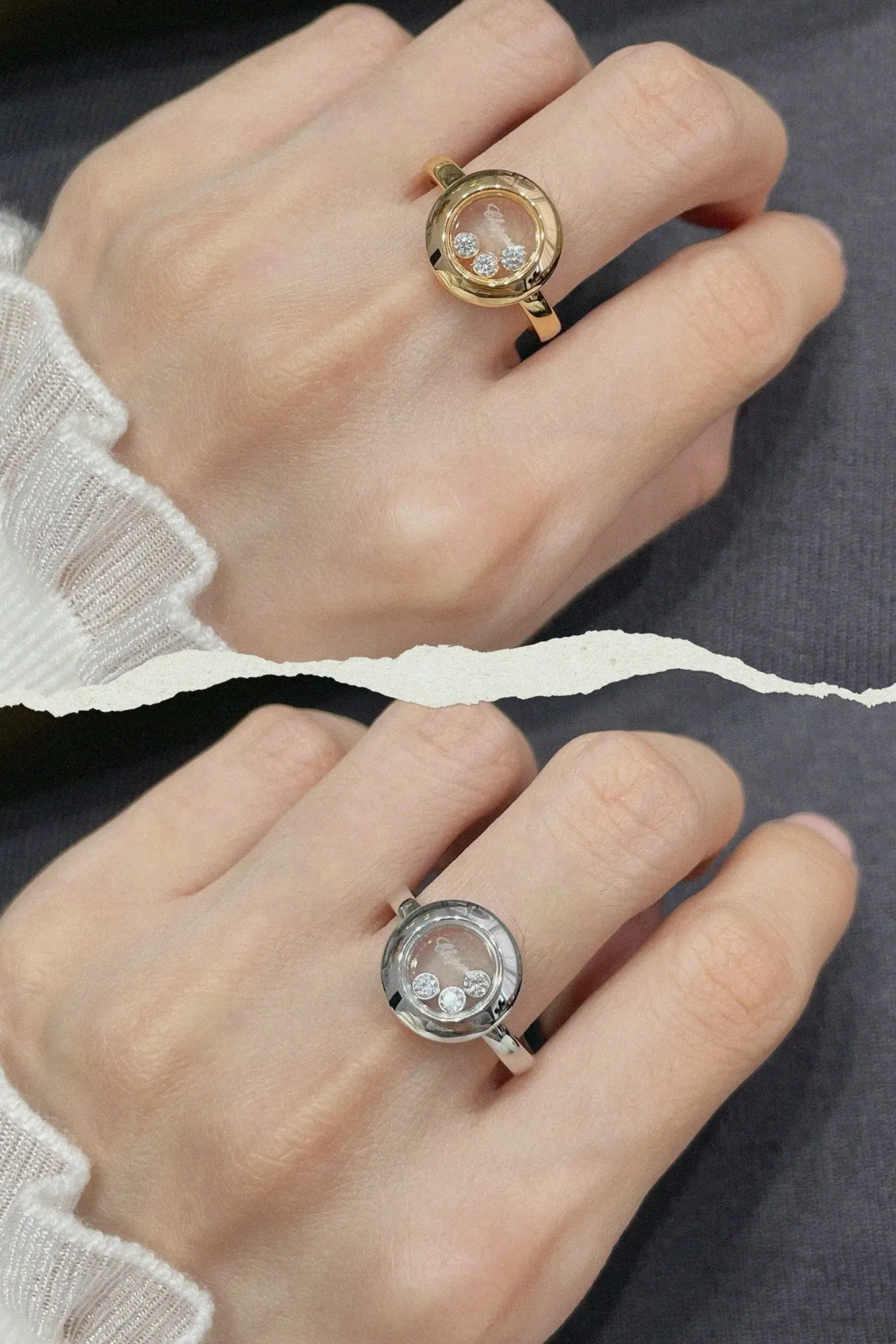 Chopard 快乐钻石 旋转表圈 移动钻石 戒指 8