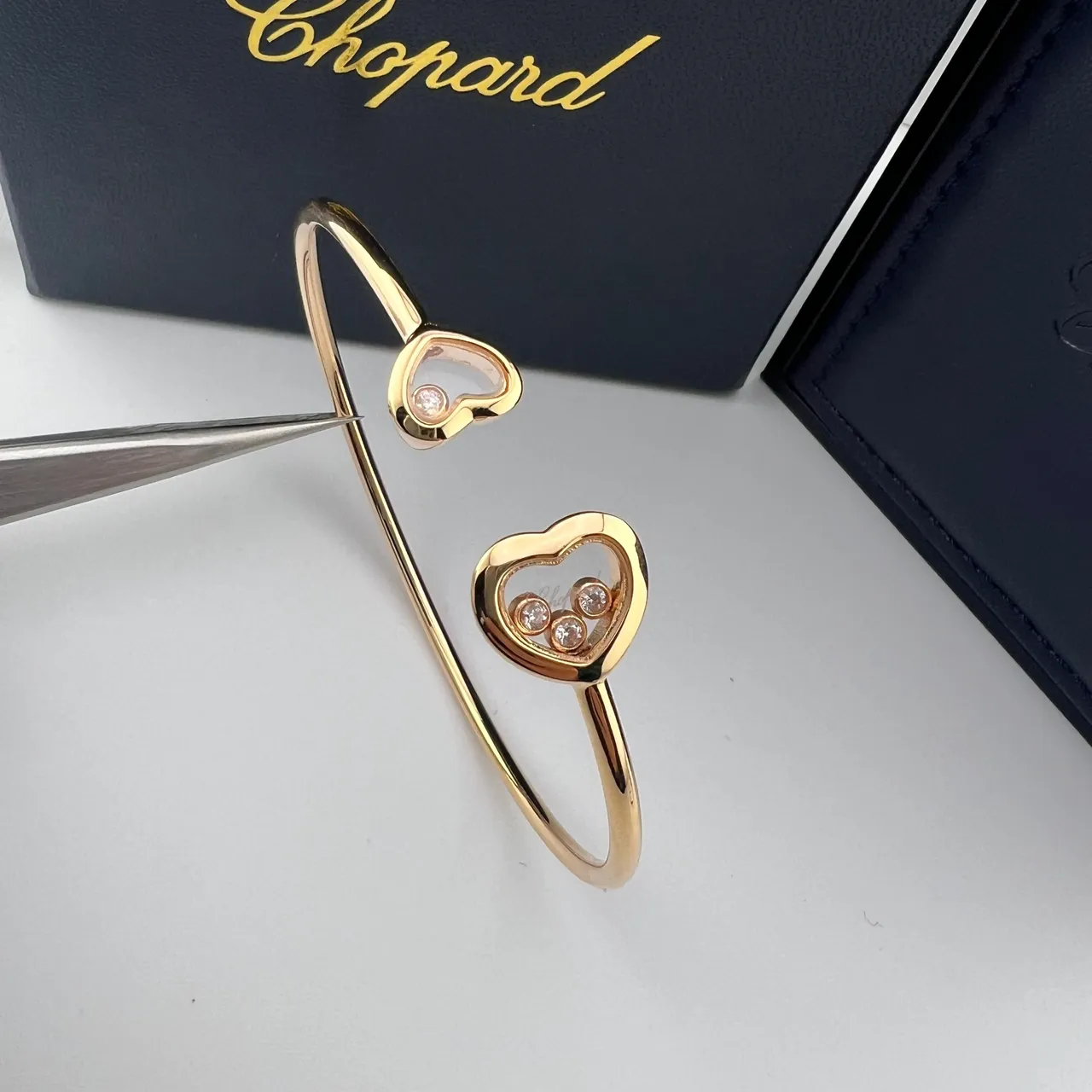 Chopard Happy Hearts Heart-Shaped Floating Diamond Bracelets 4