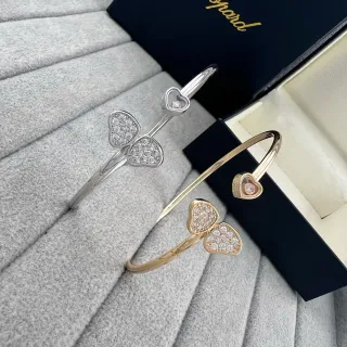 Chopard Happy Hearts Pavé Heart Mobile Diamond Bangle Bracelets