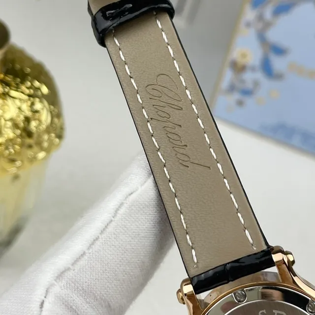 Chopard Happy Sport Diamond Bezel Blue Mother-of-Pearl Dial Mechanical Watch 2