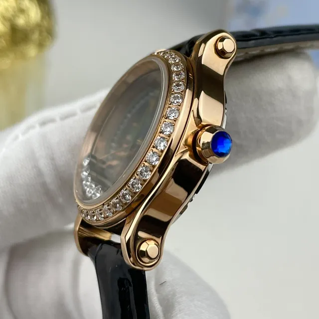 Chopard Happy Sport Diamond Bezel Blue Mother-of-Pearl Dial Mechanical Watch 4