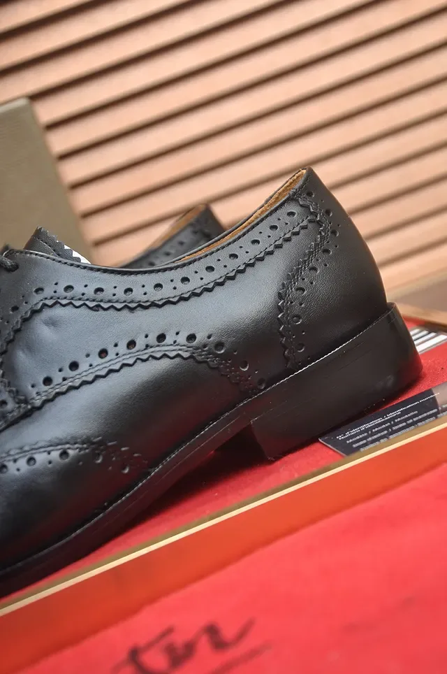 Christian Louboutin Black Red Leather Full Brogue 2