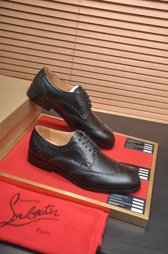 Christian Louboutin Black Red Leather Full Brogue 4