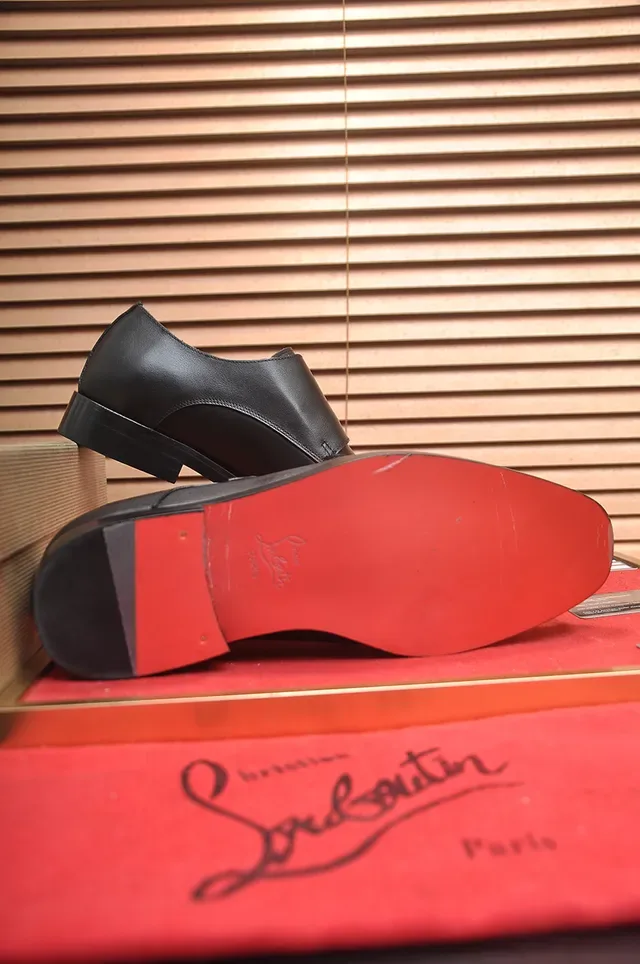 Christian Louboutin Double Monk Strap Black Red Cap Toe Monk Shoes 3