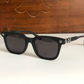 Chrome Hearts Classic Square Matte Black Cross Sunglasses