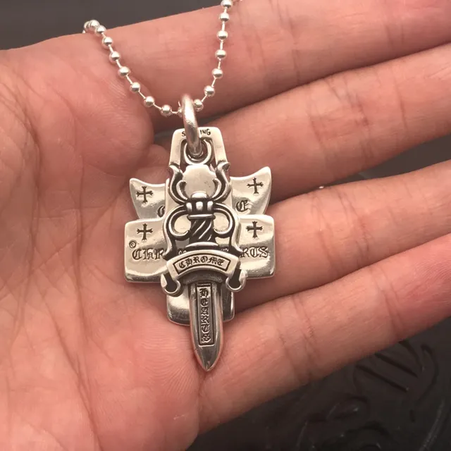 Chrome Hearts Croix et Épée Pendentif Collier 3