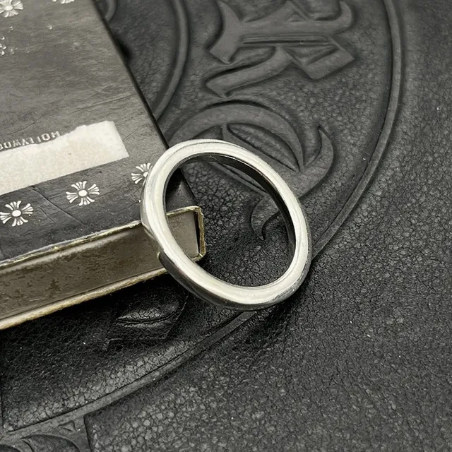 Chrome Hearts Cross Ring Silver Oxidized Engraved Ring 5