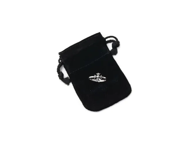 Chrome Hearts خاتم الصليب فضي مصقول نقش مزخرف خاتم 6