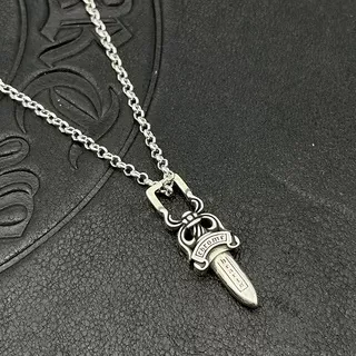 Chrome Hearts Dagger Pendant Silver Necklace 3