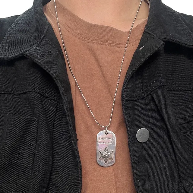 Chrome Hearts Dog Tag Los Angeles colar de prata 2
