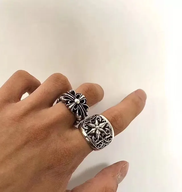 Chrome Hearts Floral Scrollwork Silver Ring 2