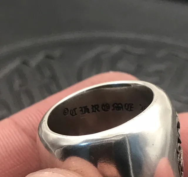 Chrome Hearts Floral Scrollwork Silver Ring 6