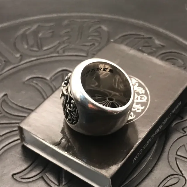 Chrome Hearts Floral Scrollwork Silver Ring 8
