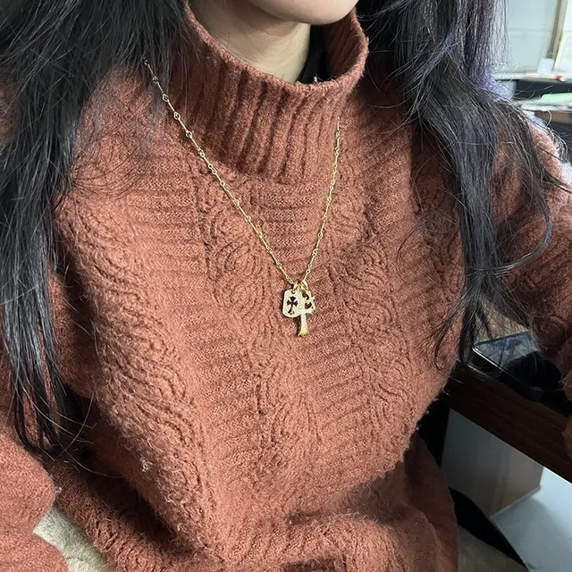 Chrome Hearts Colar com pingente de placa de cachorro com múltiplas cruzes 1