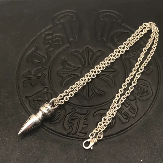 Chrome Hearts Spike Pendant Polished Silver Necklace 7