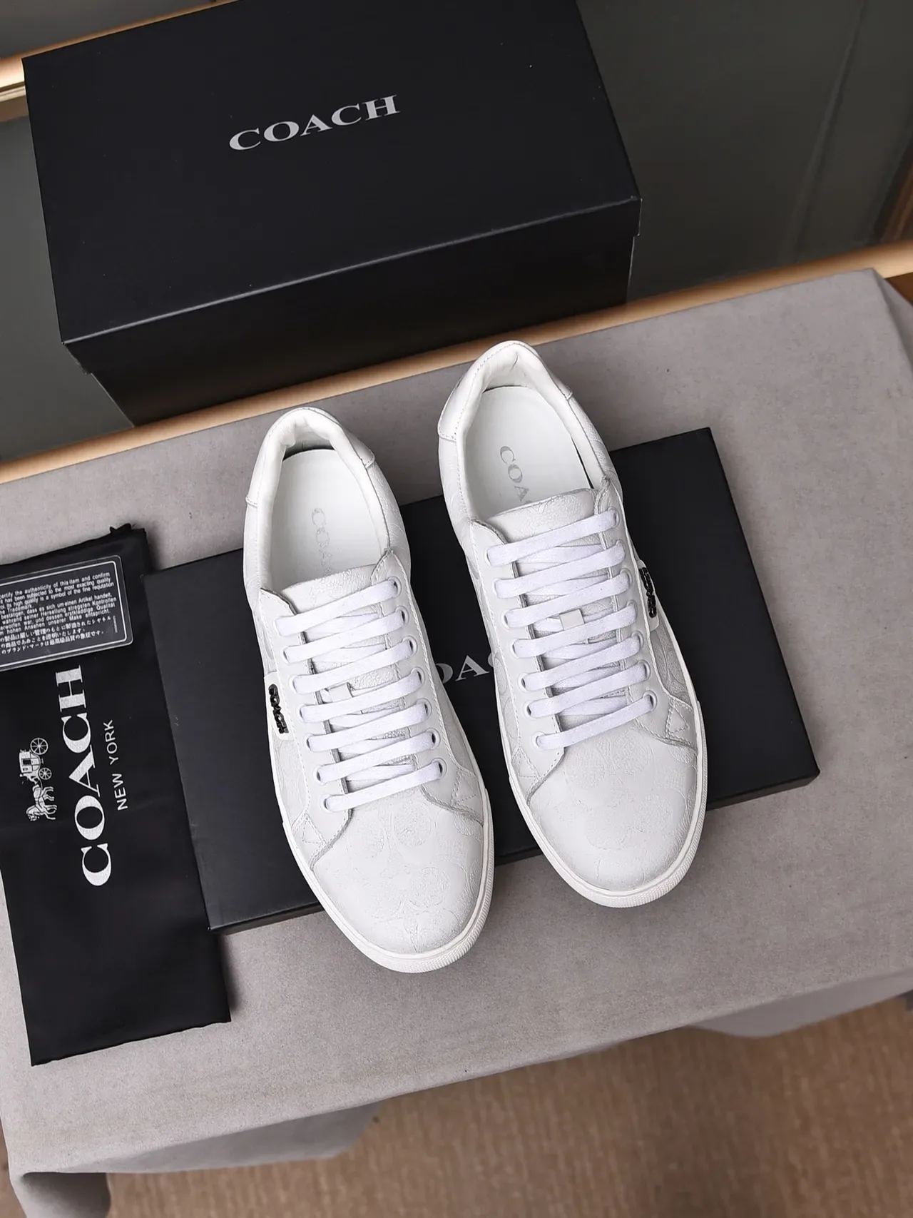 Coach Embossed Leather Low-Top Lifestyle Sneakers 2