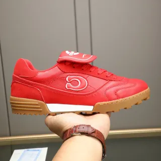 Coach Red Leather C Logo Lifestyle Sneaker