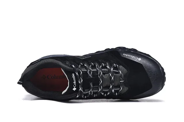 Columbia Low-Top Hiking Boot Black Gray Waterproof Trail Sneaker 8