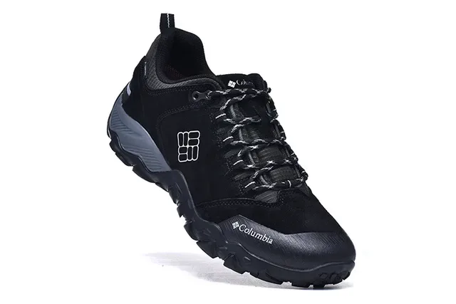 Columbia Low-Top Hiking Boot Black Gray Waterproof Trail Sneaker 9