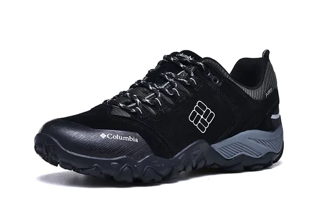 Columbia Low-Top Hiking Boot Black Gray Waterproof Trail Sneaker 11