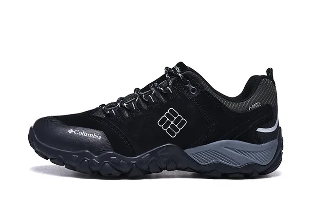 Columbia Low-Top Hiking Boot Black Gray Waterproof Trail Sneaker 13