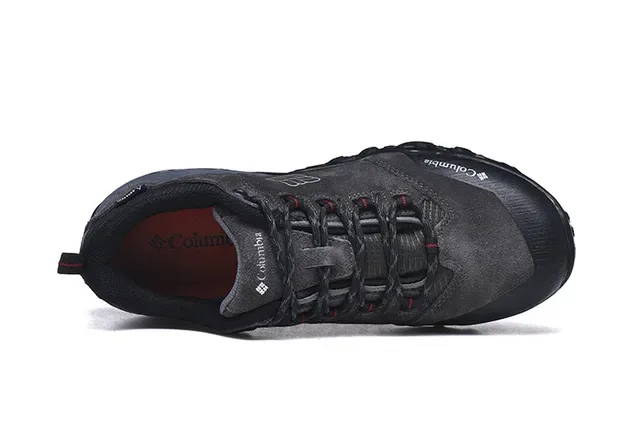Columbia Low-Top Hiking Boot Black Gray Waterproof Trail Sneaker 14