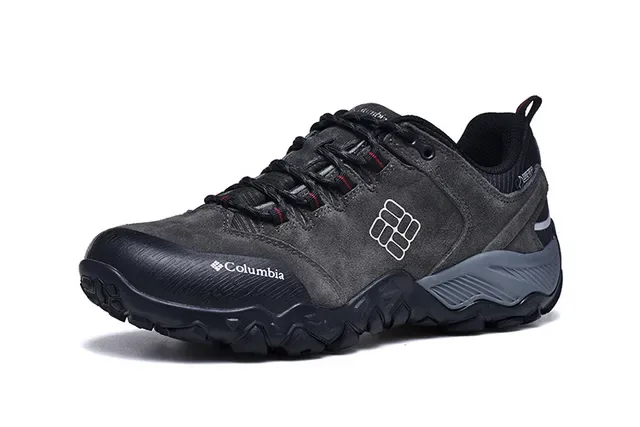 Columbia Low-Top Hiking Boot Black Gray Waterproof Trail Sneaker 17