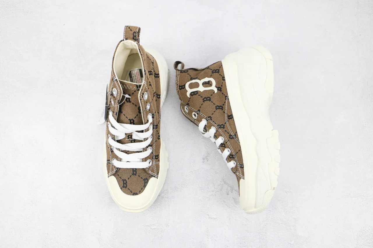 Converse High-Top Monogrammed Canvas Chunky Sole Sneaker 8
